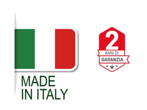 Prodotto italiano con 2 anni di garanzia